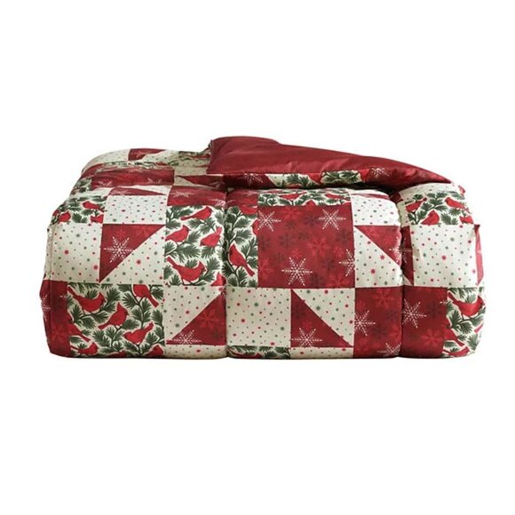 Hallmart Collectibles Cardinal Patchwork 3-Pc. Comforter Set NIP - Picture 4 of 5